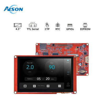 4.3 дюйма Nextion Интеллектуальный дисплей HMI 480x272 Модуль сенсорного дисплея 300 cd/m2