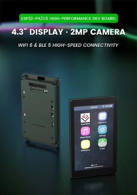 4.3 Inch Dual-Core Engine ESP32-P4+ESP32-C6 Development Board Touch Screen IPS Capacitive Touch With WiFi6+BLE5