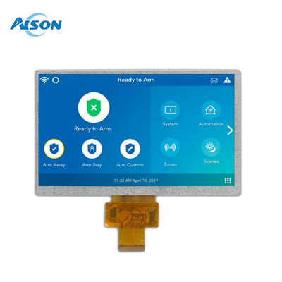 7 дюймов широкая температура 800x480 Промышленный TFT дисплей 500 Cd / M2 IPS LCD панель